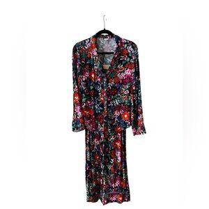 Anthropologie Floral Wide-Leg Lounge Set